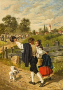 Der Spaziergang
Gemälde von Heinrich Merté (1838–1917)