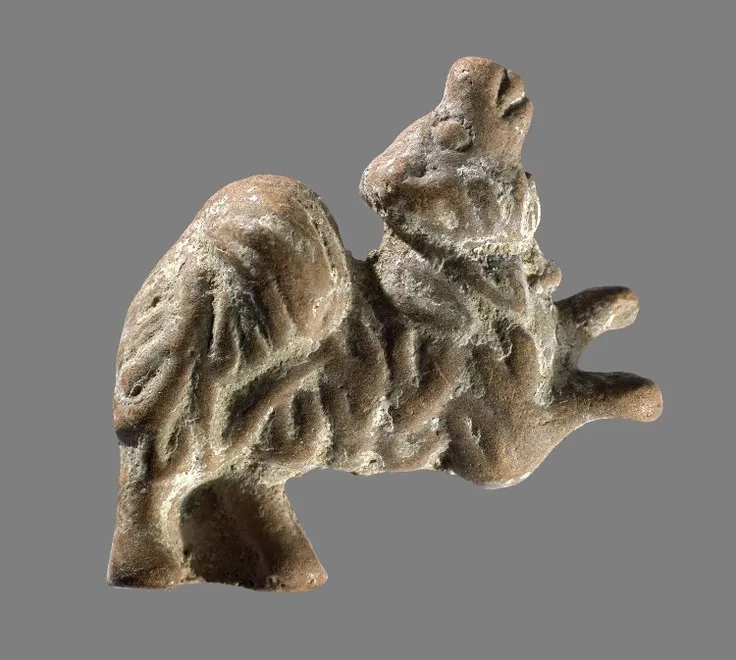 Terrakotta-Relieffigur eines springenden Spitzes aus Smyrna. Zwischen 1. Jahrhundert v. Chr. und 1. Jahrhundert n Chr., befindet sich im Britischen Museum