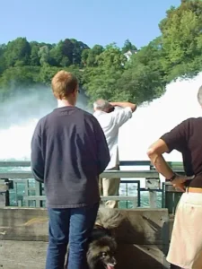 Mit Otto am Rheinfall in Schaffhausen