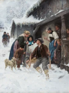 Der Taufgang
Gemälde von Hans Bachmann (1852 – 1917)